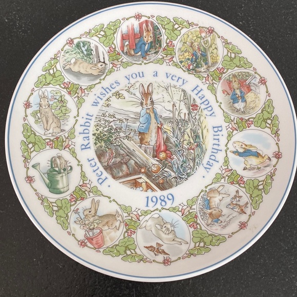 Wedgwood Other - Vintage 1989 Wedgwood Peter Rabbit Happy Birthday Collectors Plate